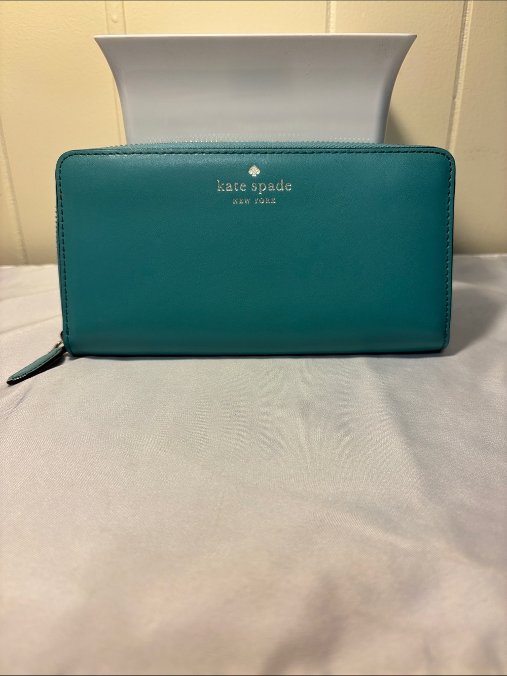 NWOT Kate Spade Staci Saffiano Leather Large Continental Wallet - Teal/Peacock